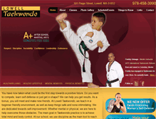 Tablet Screenshot of lowelltaekwondo.com